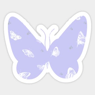 Purple Butterfly Pattern Sticker